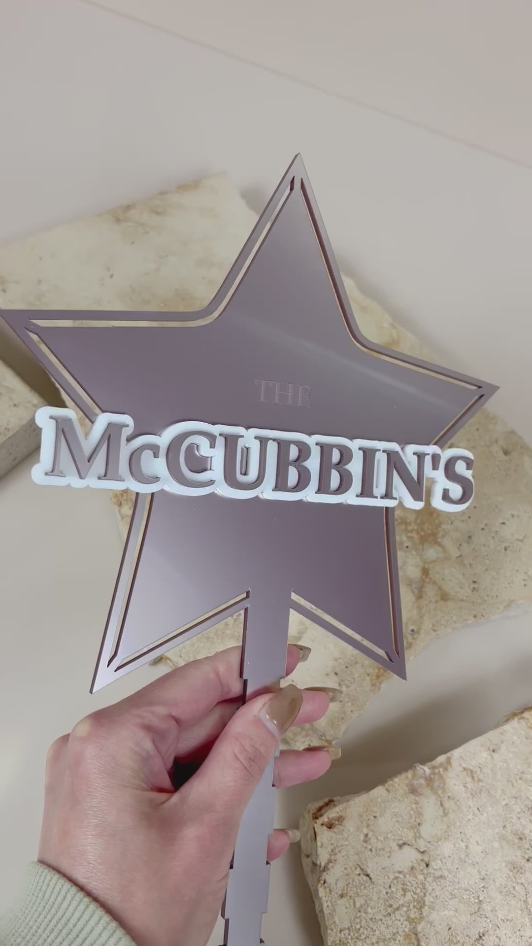 Personalised Christmas tree toppers 