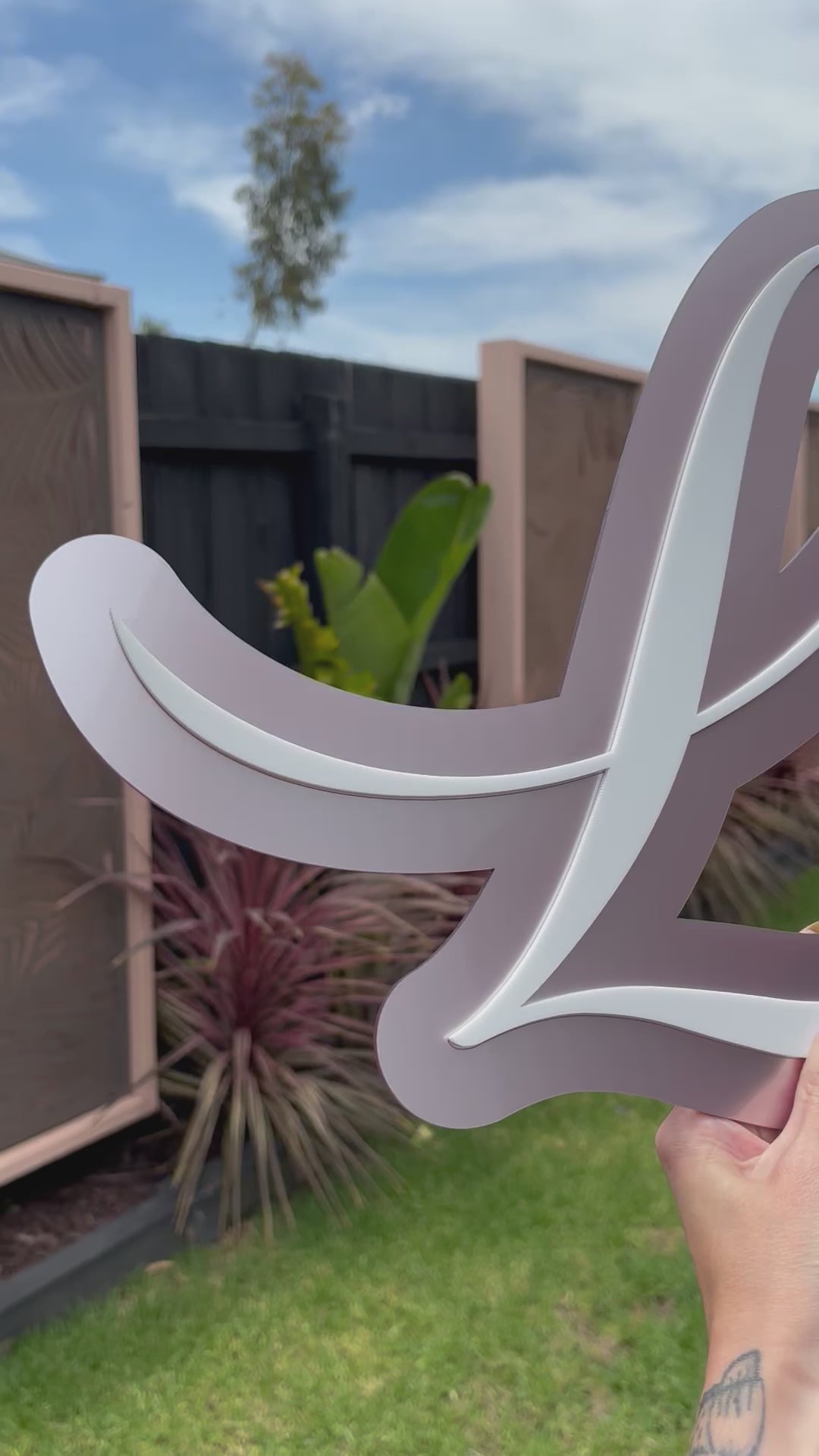 Personalised layered name plaque 
