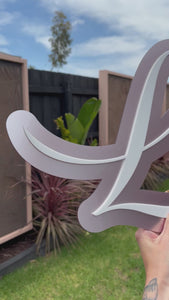 Personalised layered name plaque 