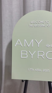 Custom arched wedding signs 