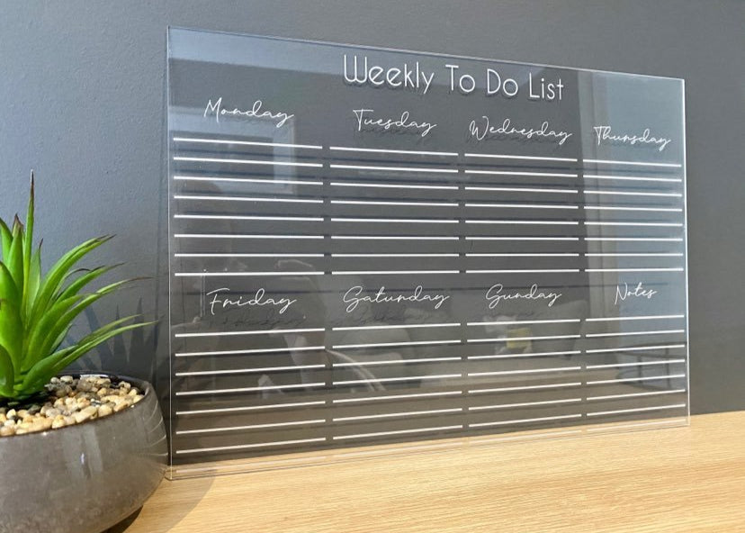 Acrylic planners