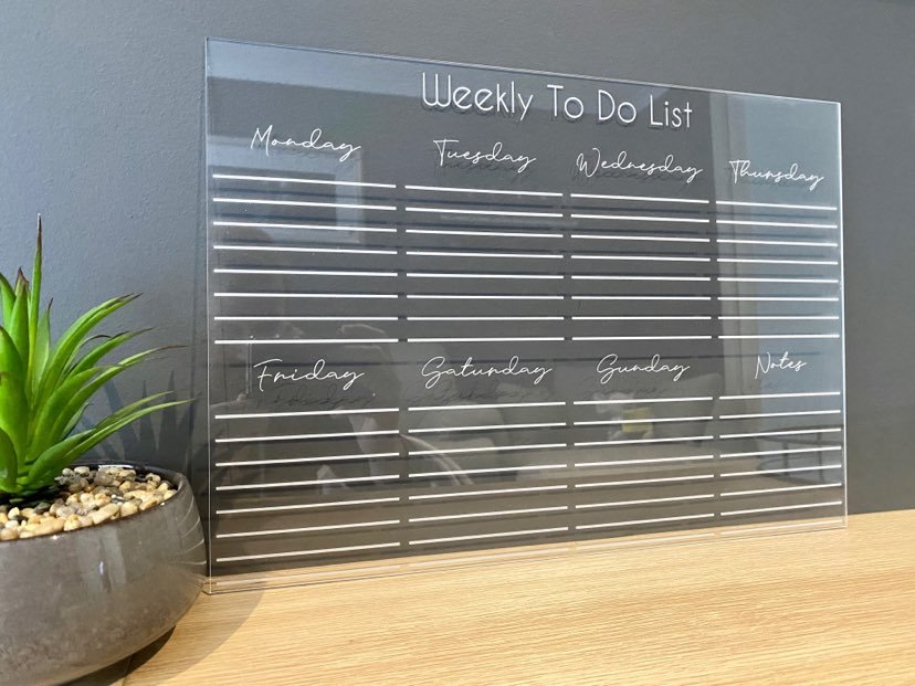 Acrylic planners