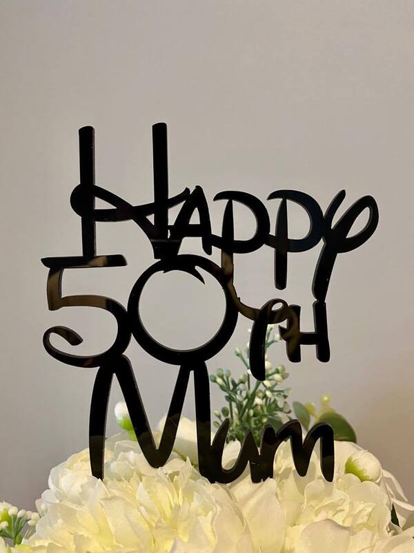 50th birthday cake topper
