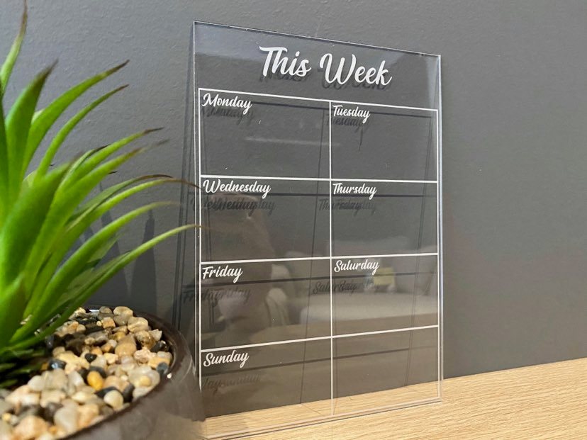 Acrylic planners