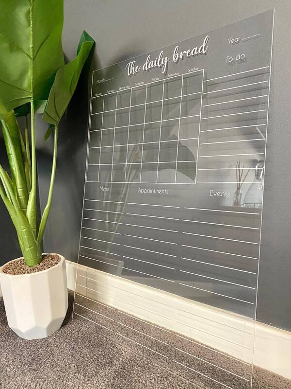 Acrylic planners