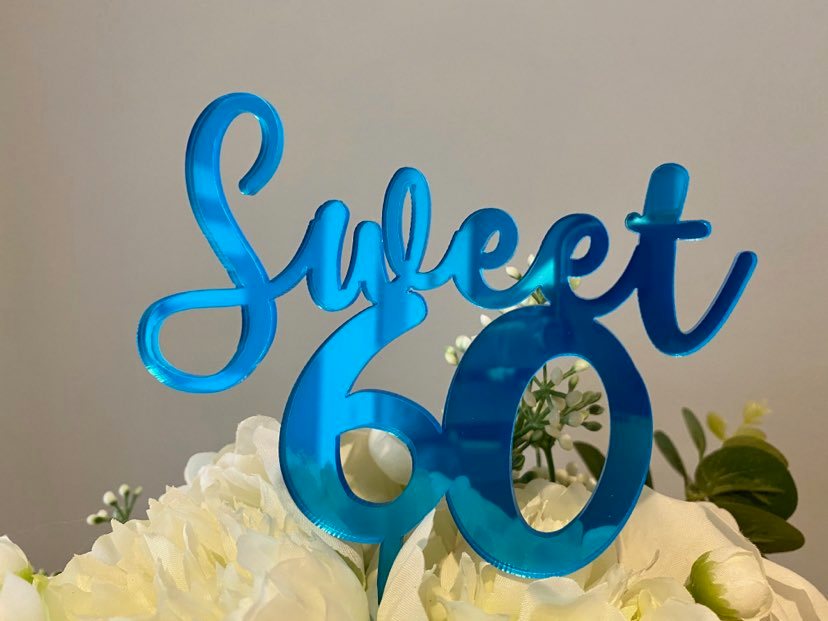 sweet 60 cake toppers