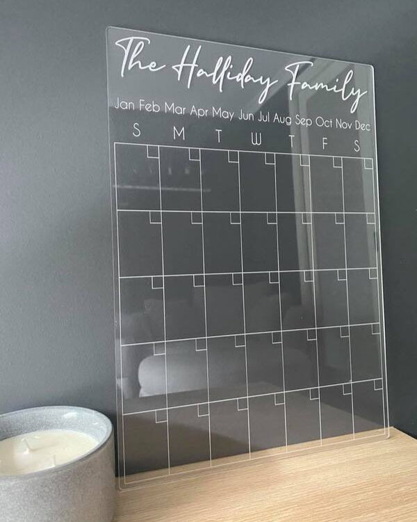 Acrylic planners