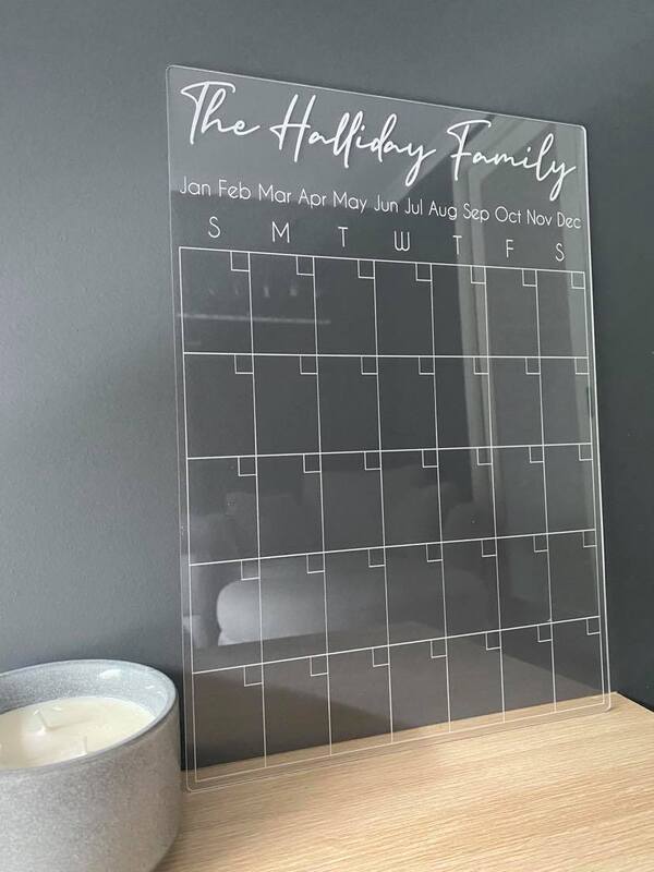 Acrylic planners
