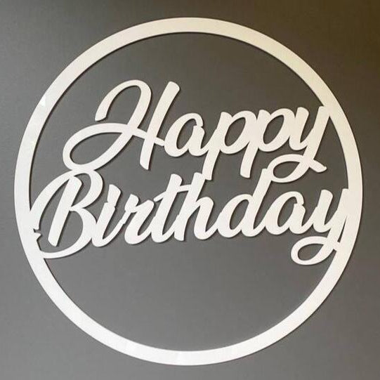 happy birthday hoop sign