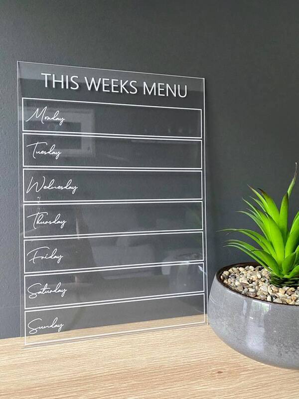 Acrylic planners