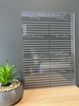 Acrylic planners