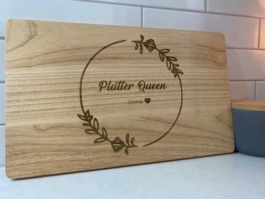 personlaised wooden chopping board for business 