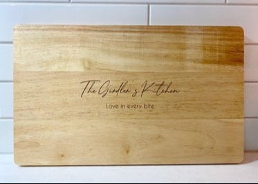 personliased gift chopping board