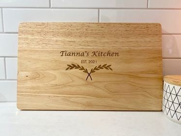 engraved kitchen chopping board