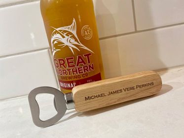 personalised wooden bottle opener australia 