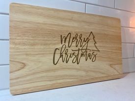 engraved christmas chopping board
