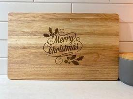 engraved christmas chopping board