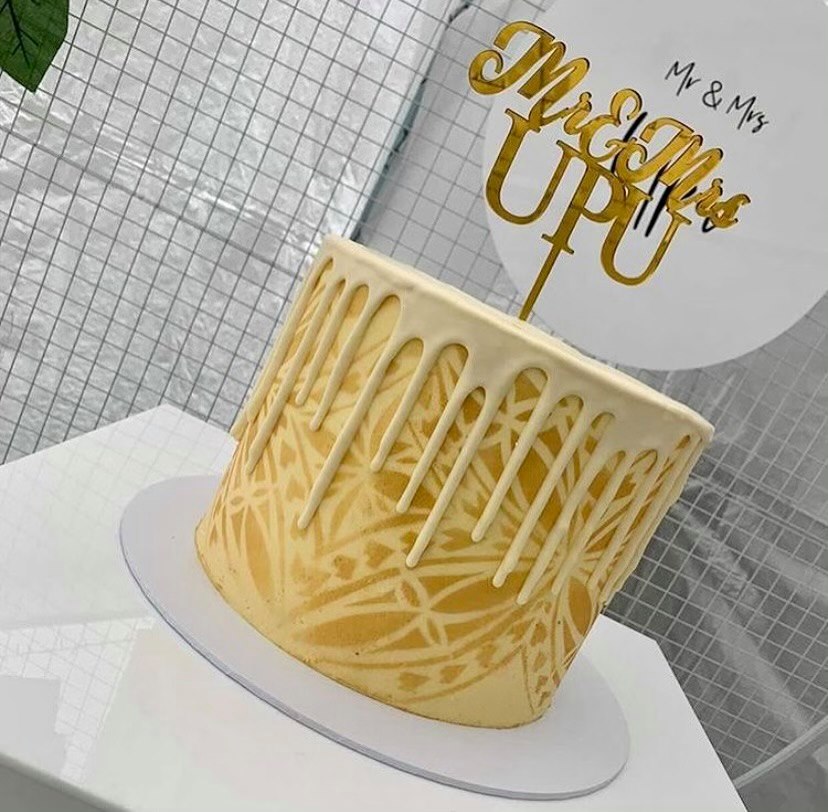 gold wedding cake toppers
