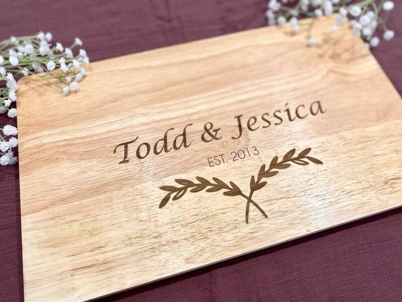  personalised  wedding chopping boards melbourne