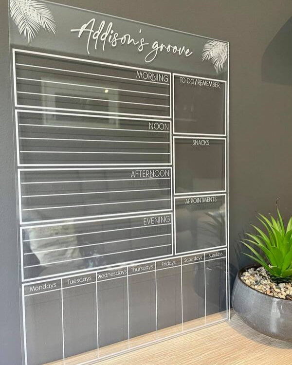 Acrylic planners