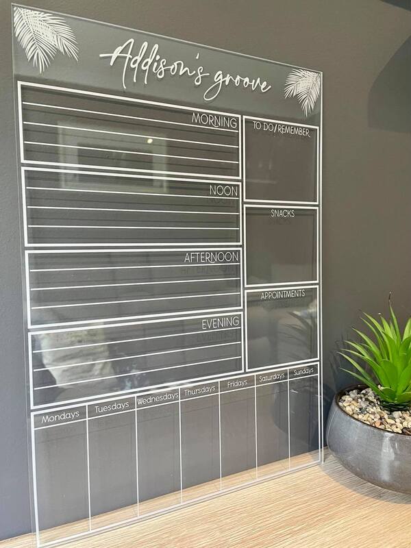 Acrylic planners
