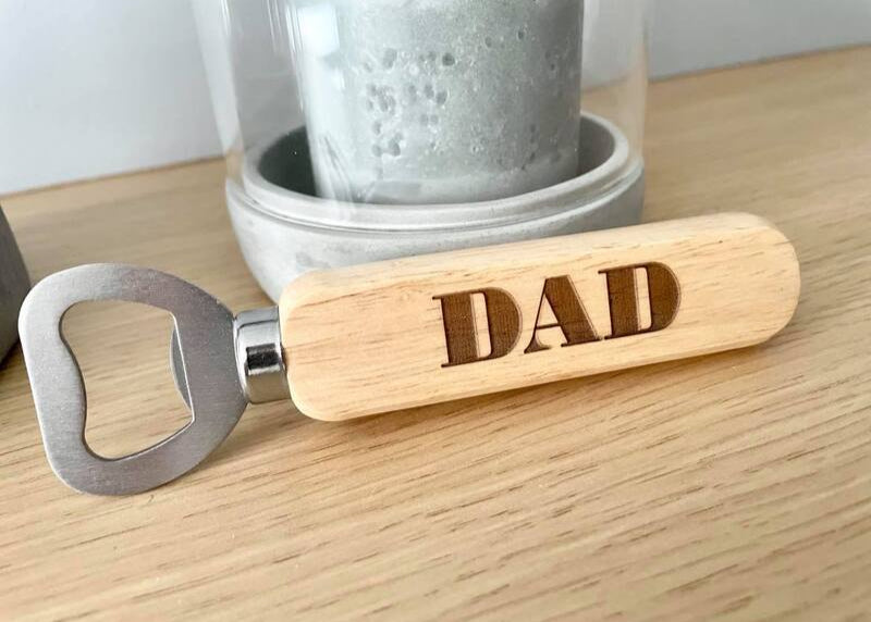 dad wooden bottle opener