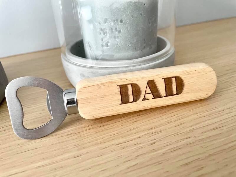 dad wooden bottle opener
