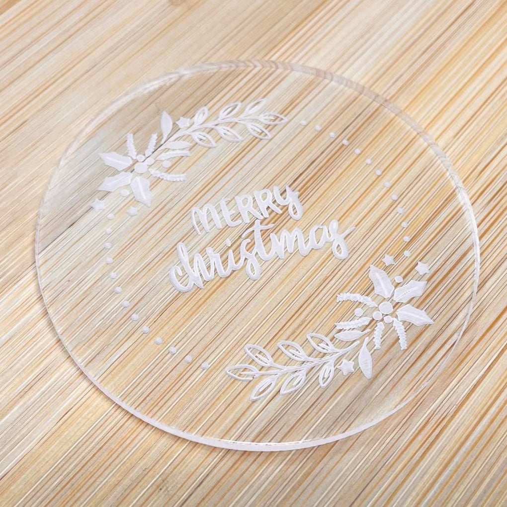 merry christmas embosser cookie stamp