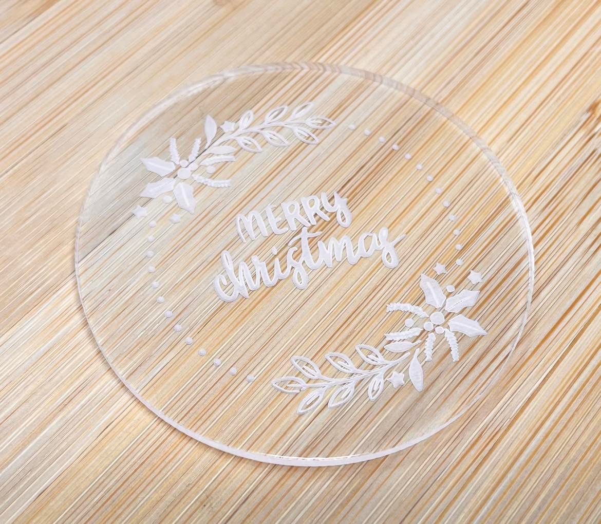 merry christmas embosser cookie stamp