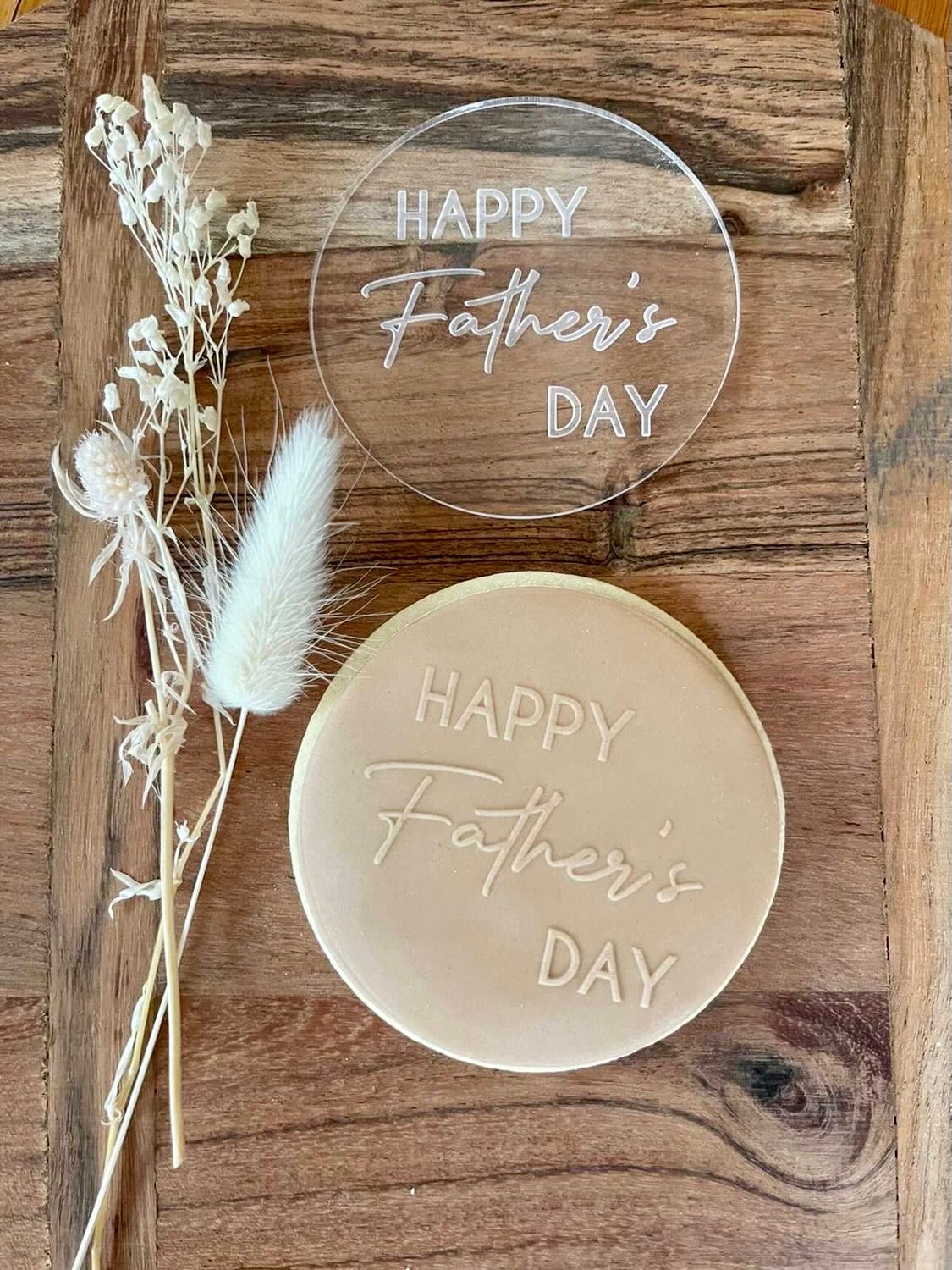happy fathers day embosser cookie stamp