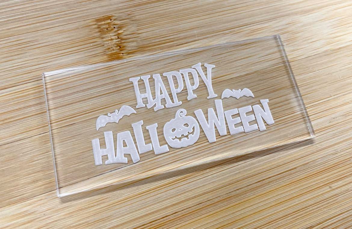 happy halloween embosser cookie stamp