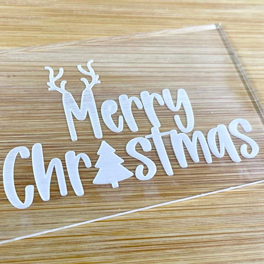 merry christmas embosser cookie stamp