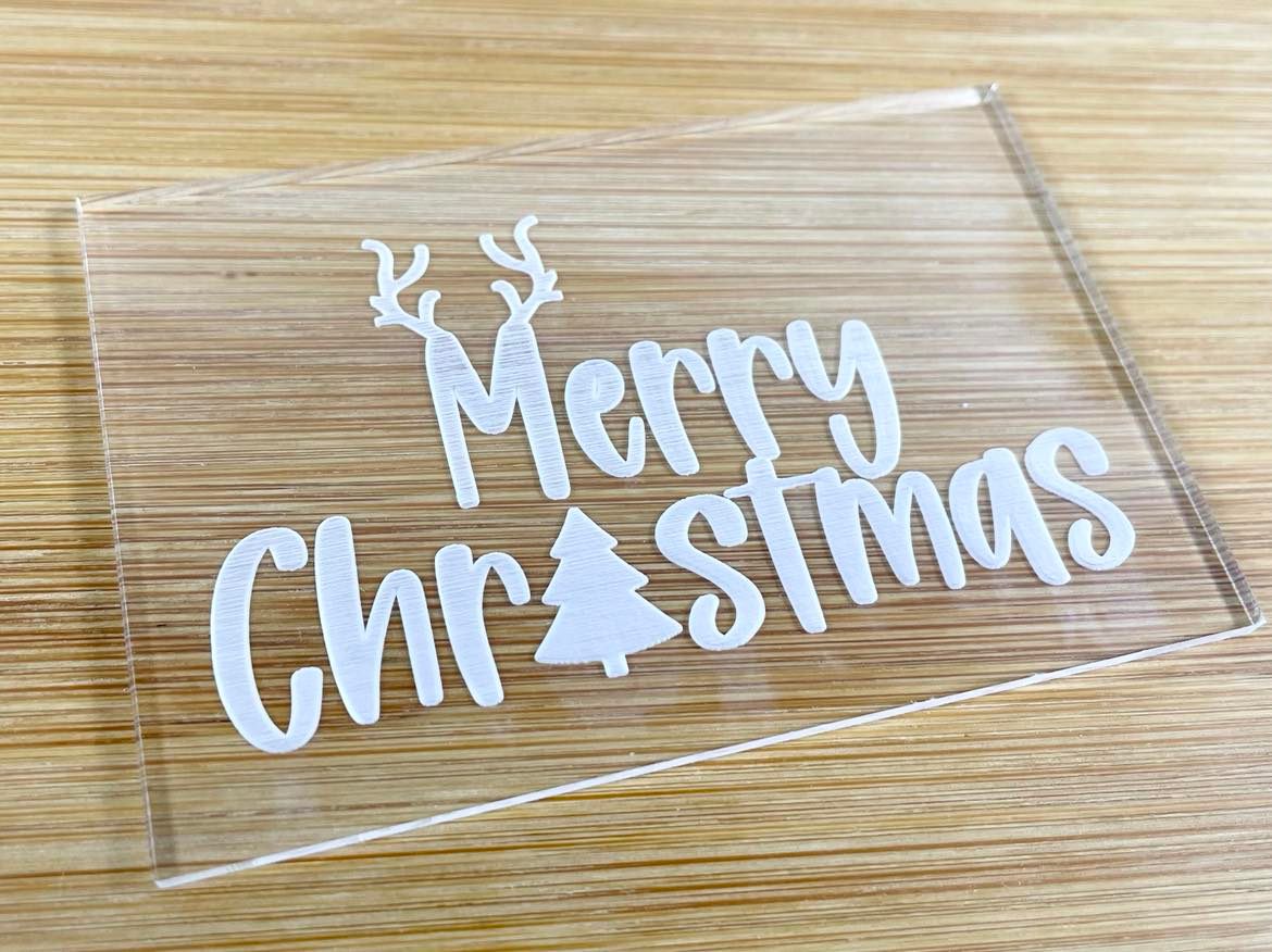 merry christmas embosser cookie stamp