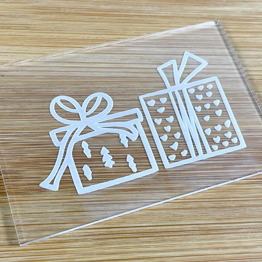christmas presents embosser cookie stamp
