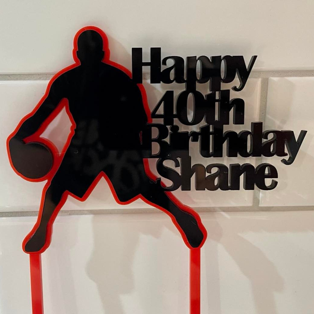 3d michael jordan cake topper