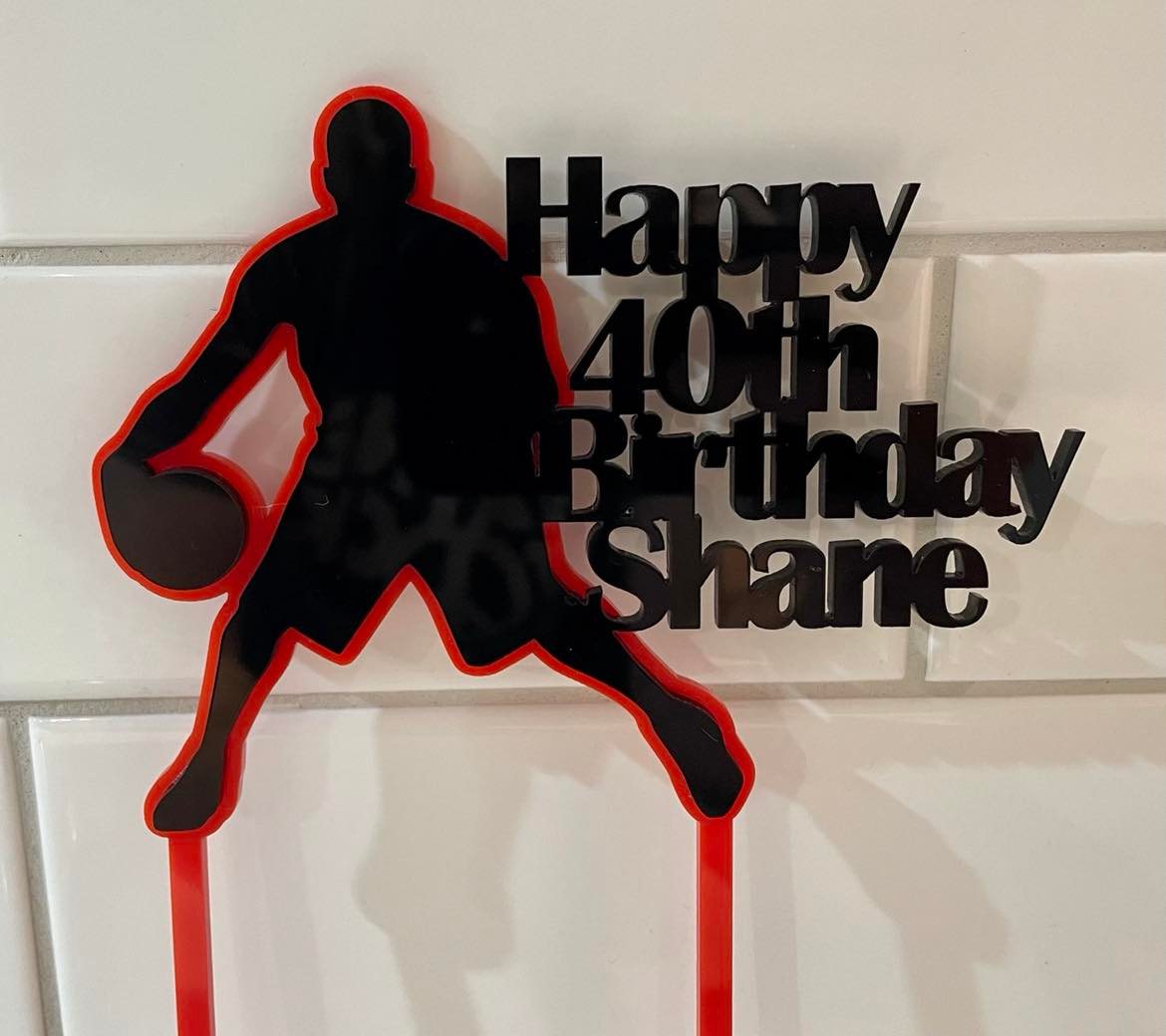 3d michael jordan cake topper