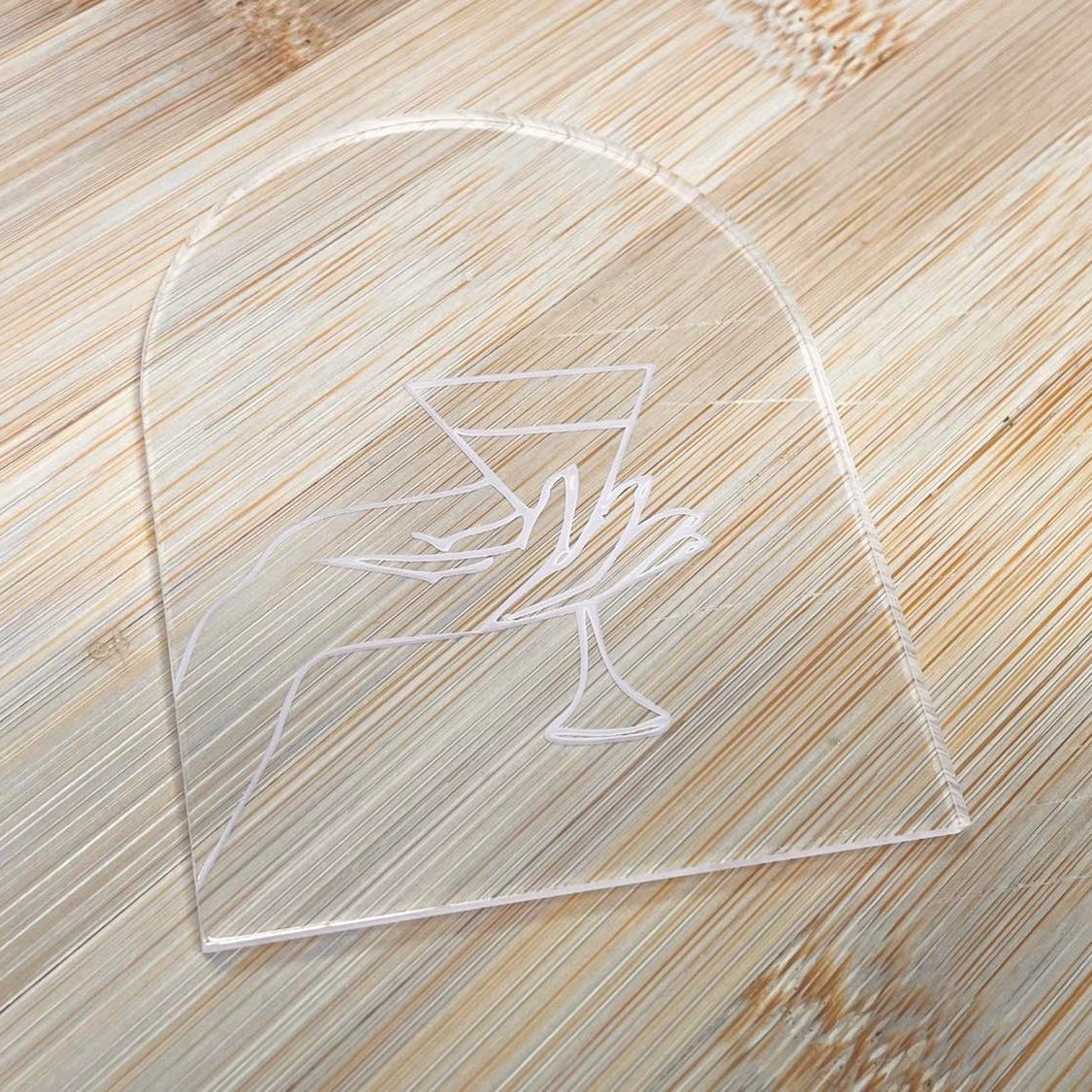 martini glass embosser cookie stamp