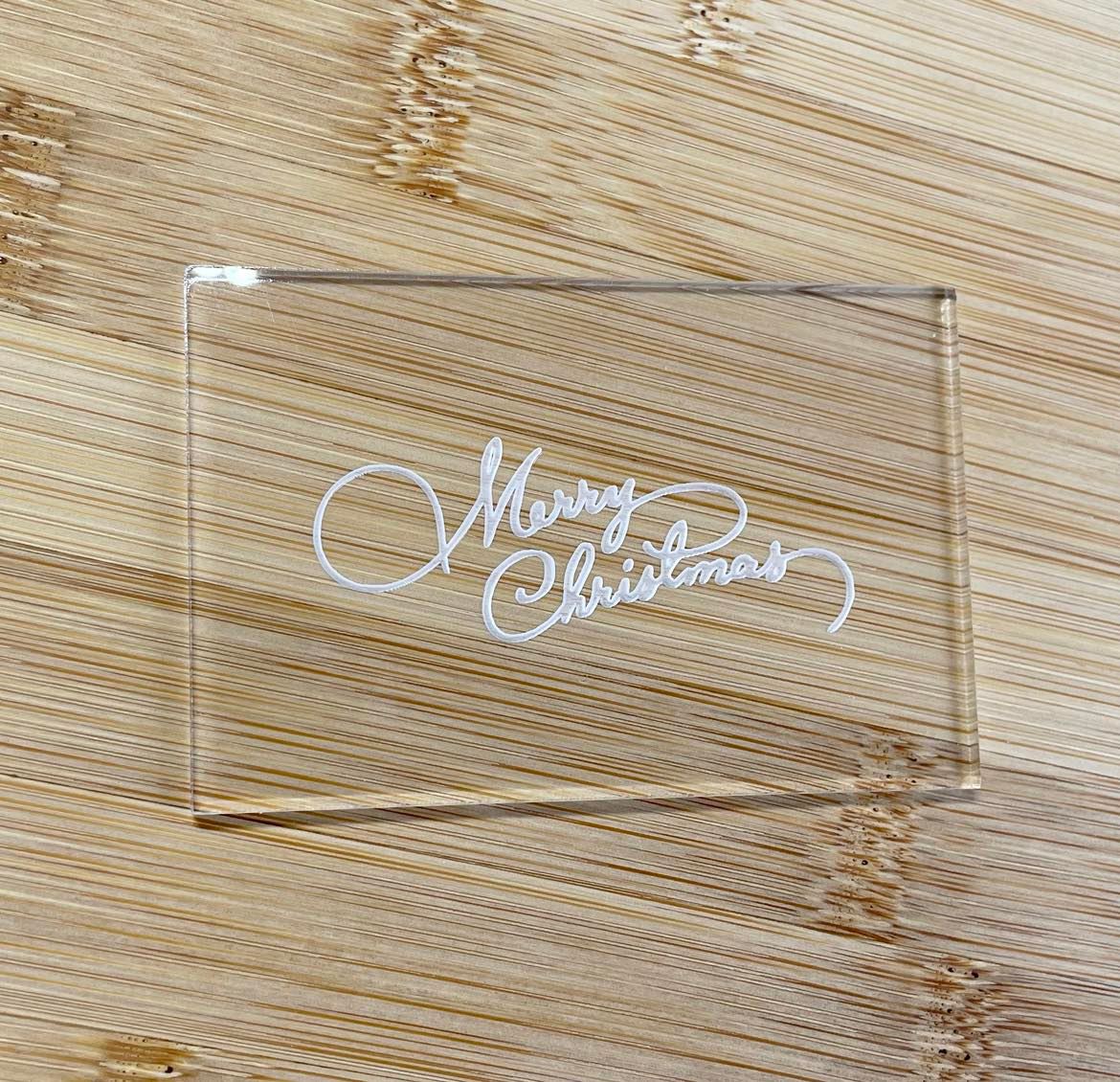 merry christmas embosser cookie stamp