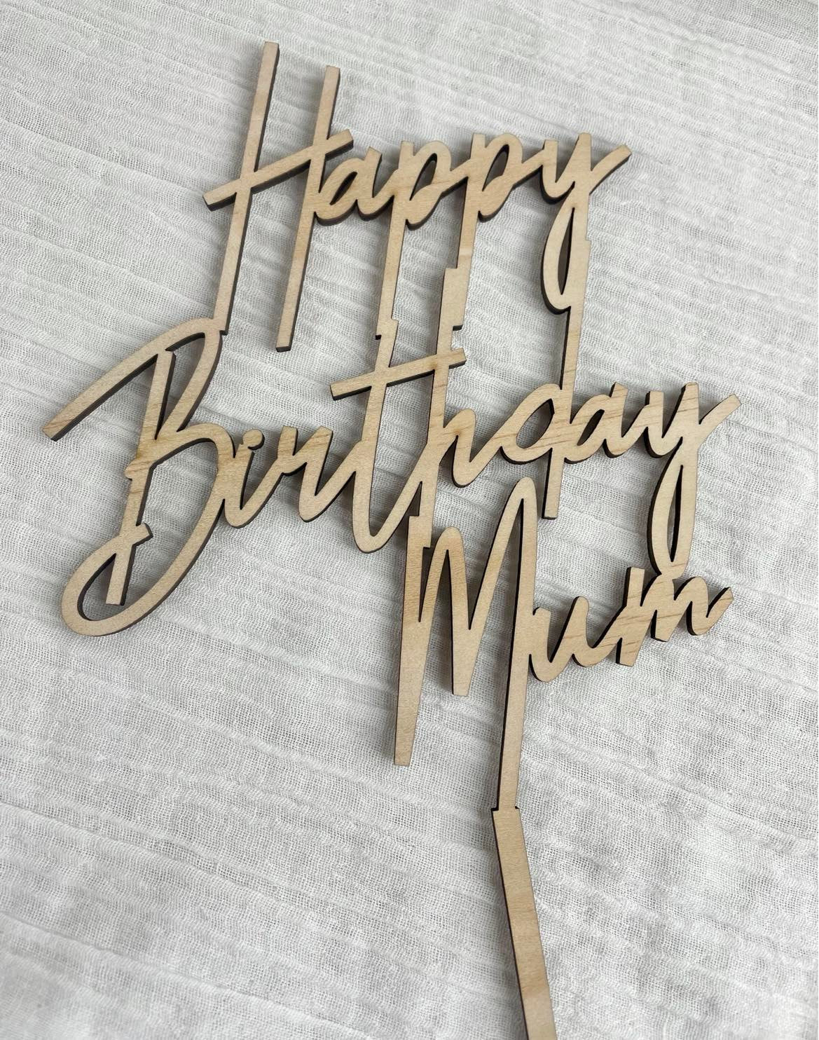happy birthday mum cake topper