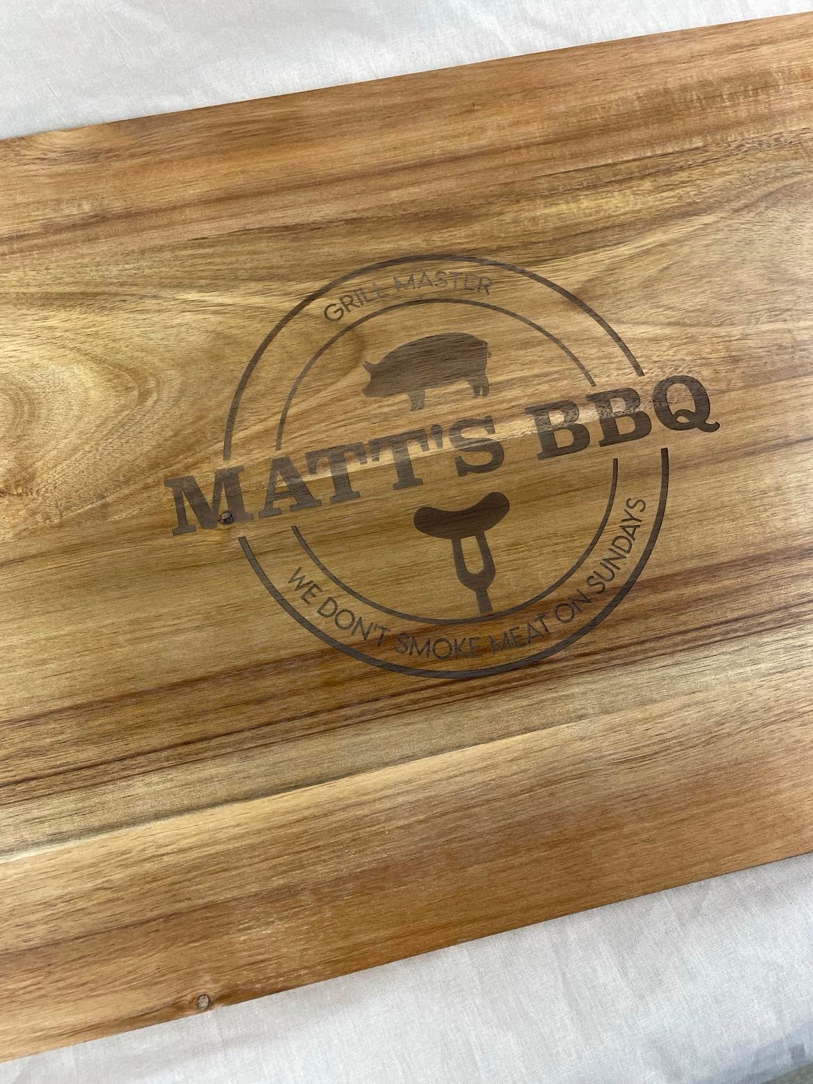 personalised bbq chopping board