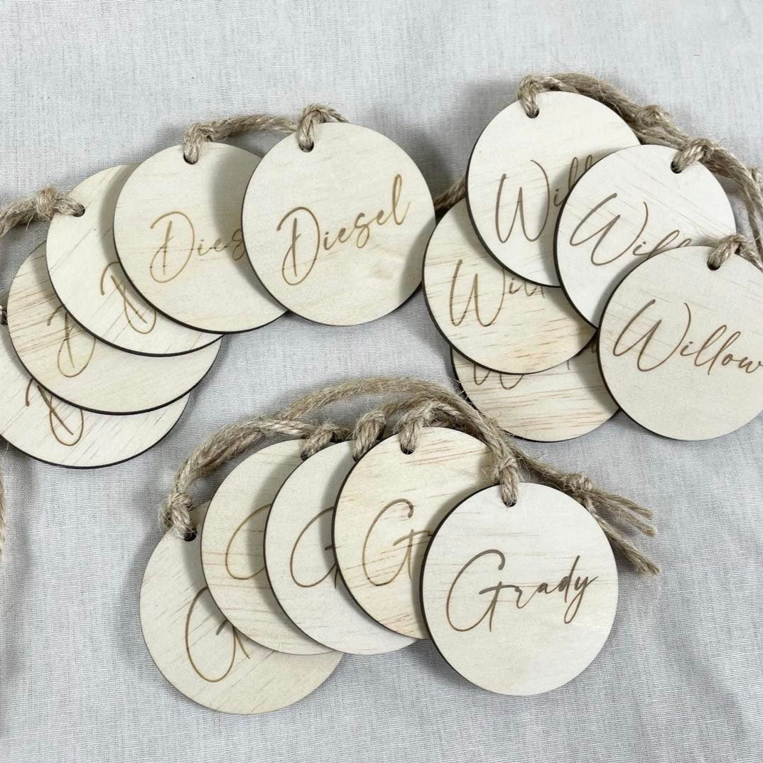 Name gift tag set