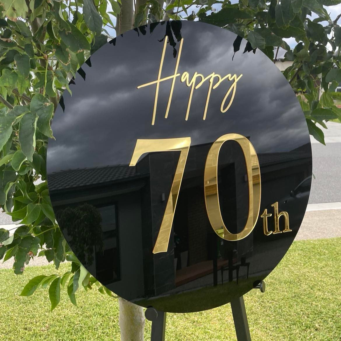 happy 70th sign