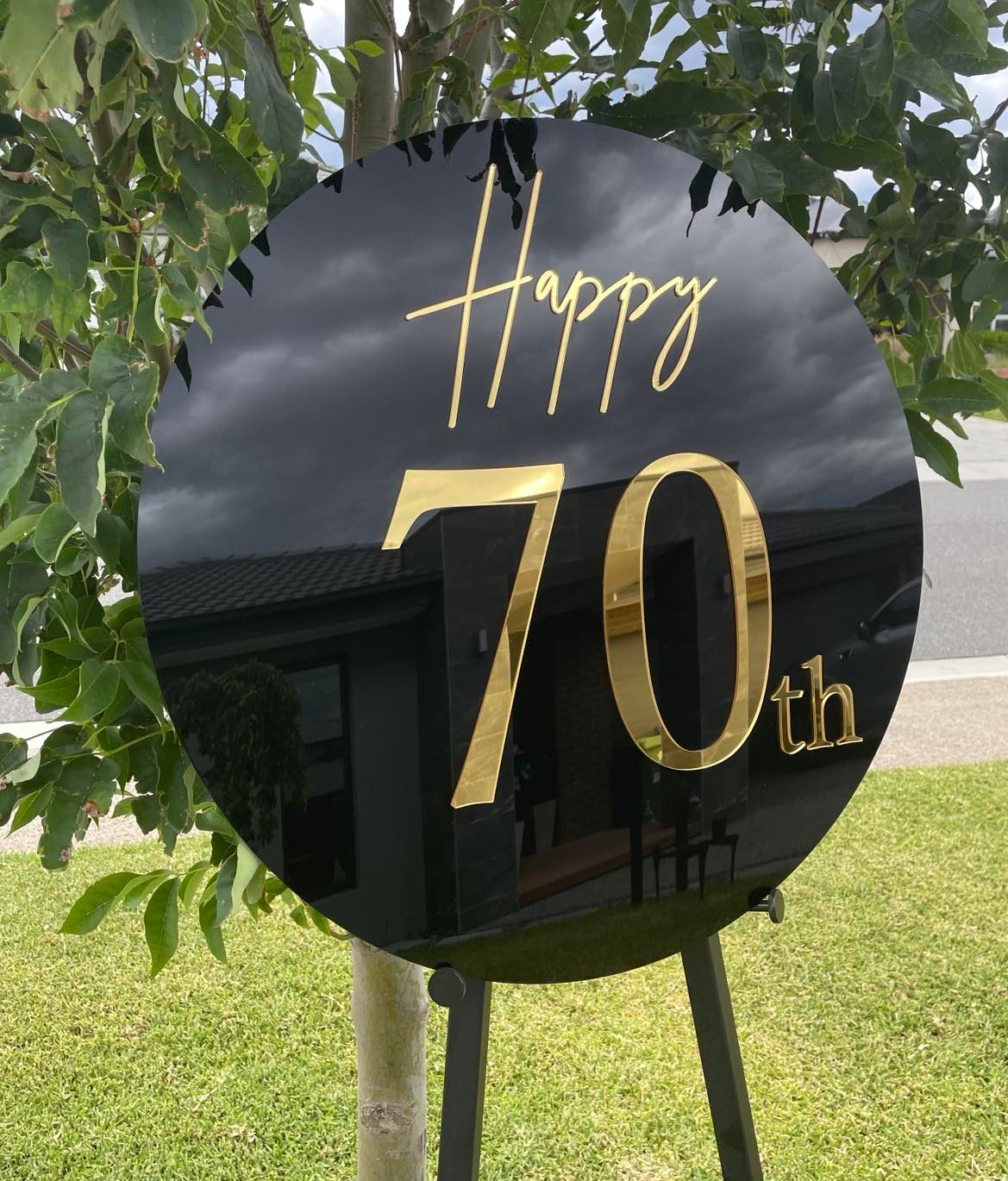 happy 70th sign