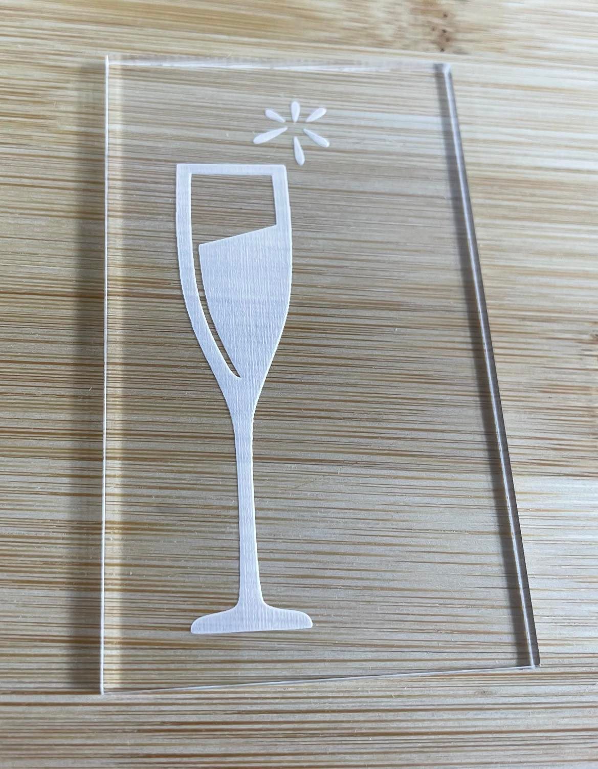 wine glass embosser cookie stamp