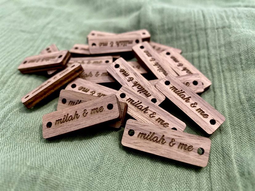wooden branding tags