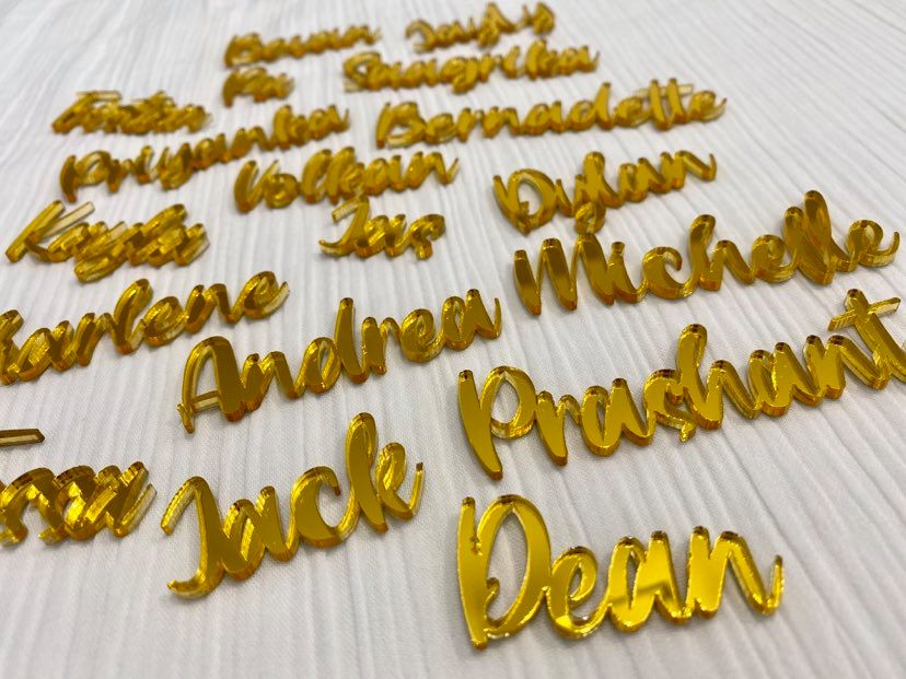 Acrylic name place cards