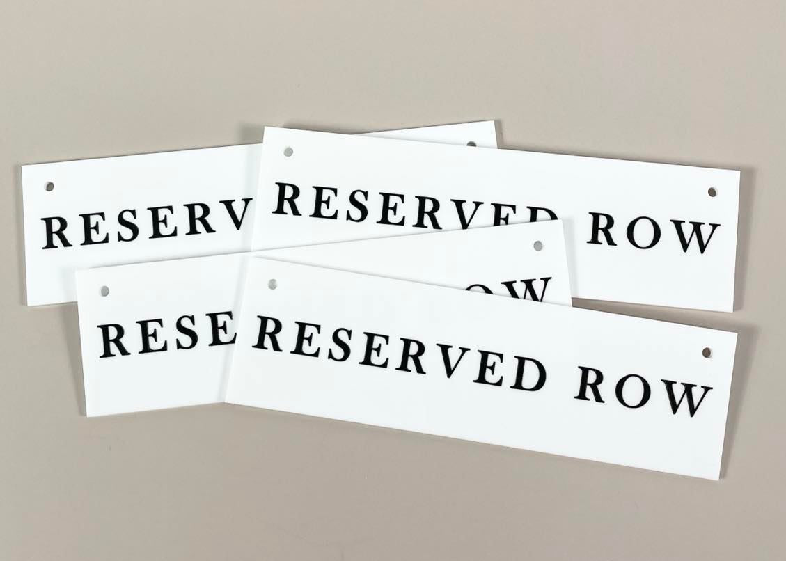 Acrylic reserved sign | wedding signs - Laser Edge Designs - LaserEdge ...