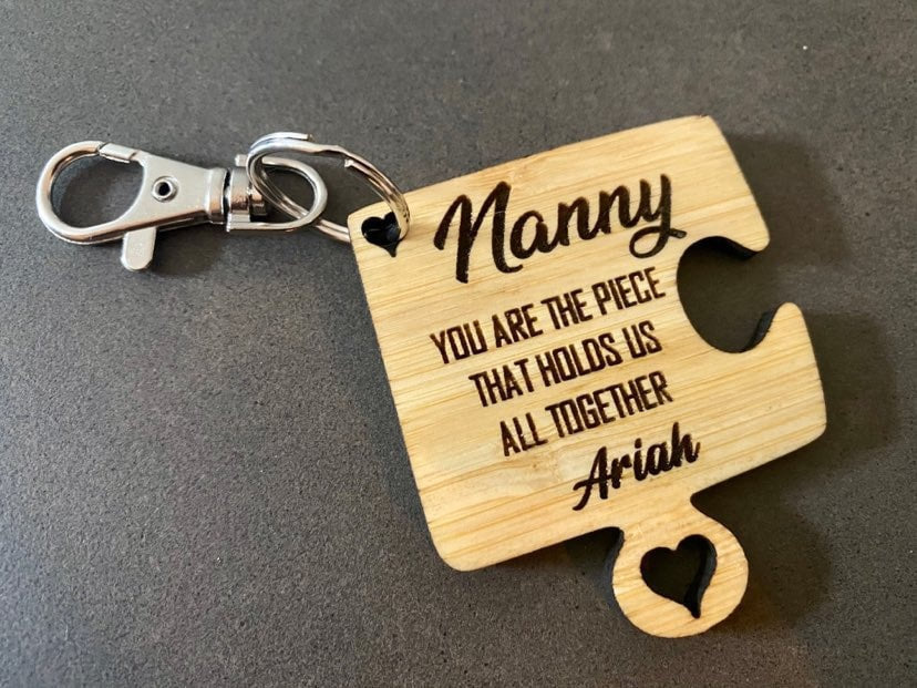 nan puzzle piece key ring