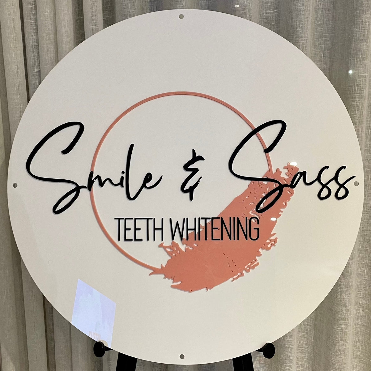 teeth whitening business sign