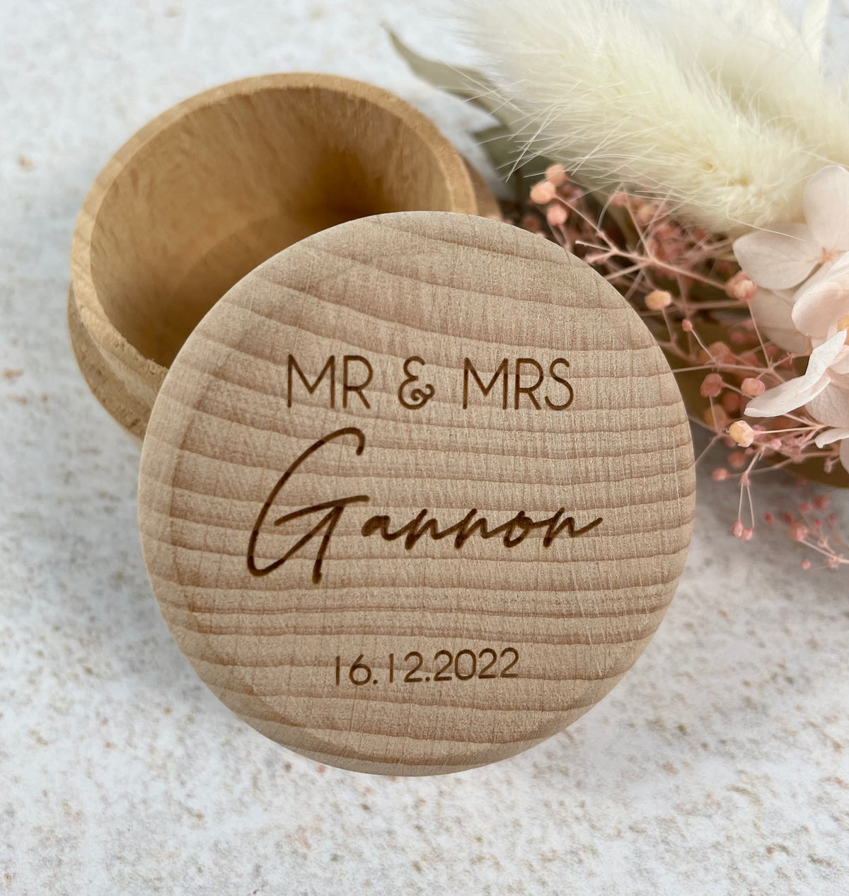wooden ring box